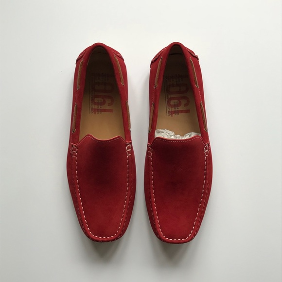 Red Leather Loafers - Picture 1 of 6